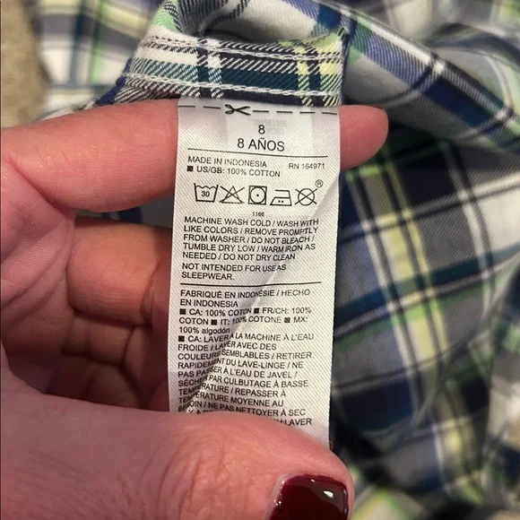 NWT Janie & Jack Plaid Flannel Shirt, 8 - Picture 7 of 8